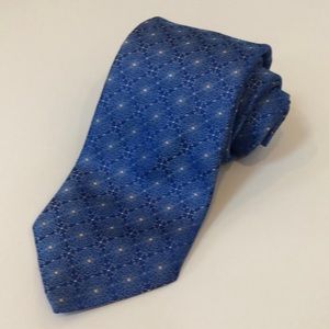 David Donahue Blue Pattern Tie